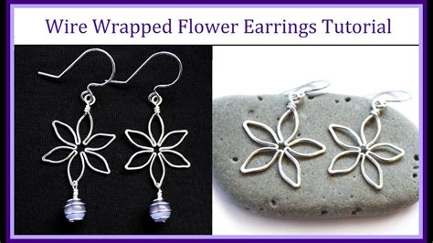 Easy Wire Wrapped Jewelry Tutorial Flower Earrings Youtube