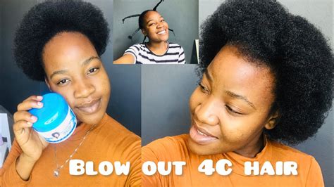 blowing out my 4c hair with a blow out relaxer sta sof fro blow out relaxer natural hair