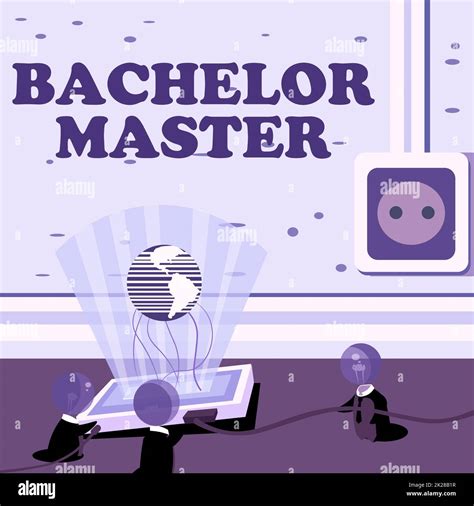 Text Sign Showing Bachelor Master Word Written On An Advanced Degree