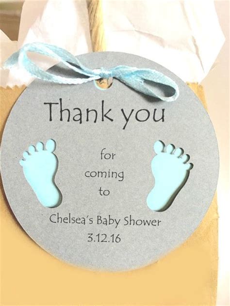 Thank you for hosting surprise baby shower for me…. Round Gift Tags with Baby Feet ~ Thank you for coming ...