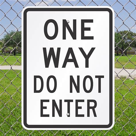 One Way Do Not Enter Sign Sku K 1833