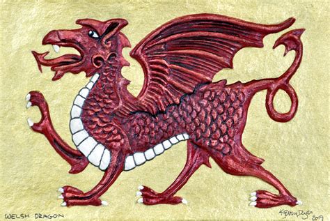 Welsh Dragon Cast Paper