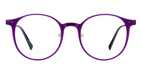 Gx 8016 Round Purple Eyeglasses Frames Leoptique