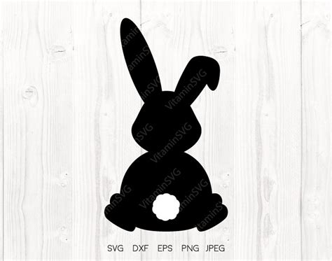 Bunny Back Svg Easter Bunny Svg Bunny Ears Svg Bunny Etsy