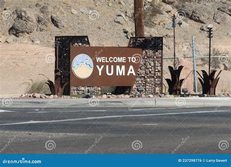 Welcome To Yuma Arizona Editorial Photo Image Of Hole 237298776