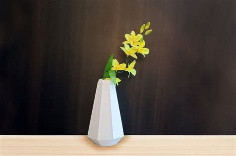 Diy Geometrical Vase 3d Papercraft By Paper Amaze Thehungryjpeg