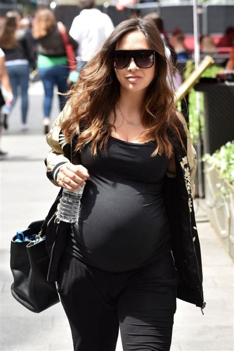 Pregnant Myleene Klass Looked Ready To Pop As Bumps Into Miley Cyrus