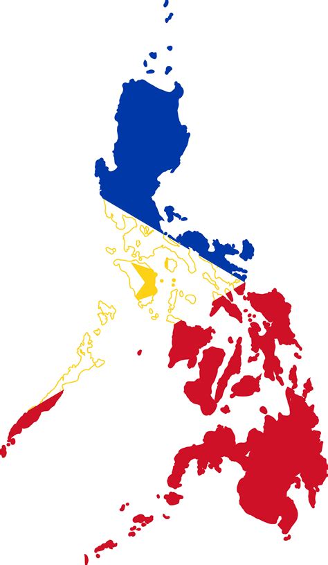 Flag Map Of The Philippines Map Of The Philippines Transparent Png