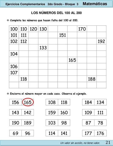 Resultado De Imagen Para Tabla Para Completar Numeros Del 100 Al 200