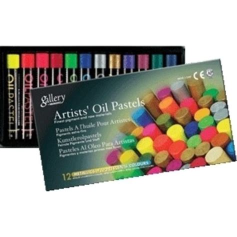 Mungyo Oil Pastel Crayon 12 Assorted Mettalicfluorescent Colors