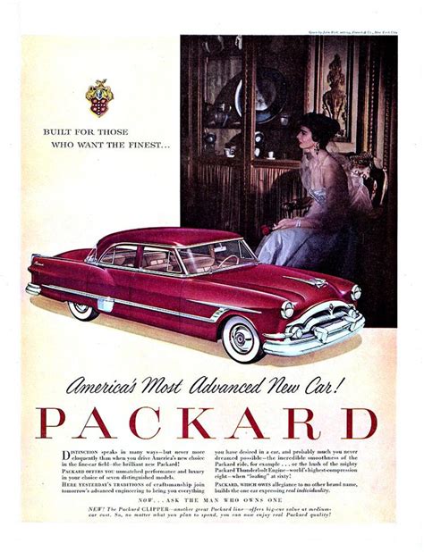 1953 Packard Brochure Packard American Classic Cars Vintage Cars
