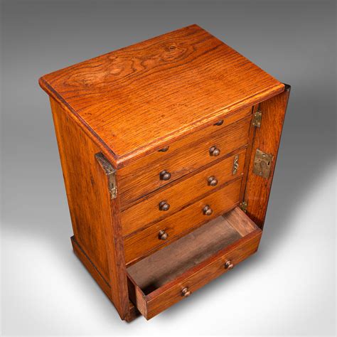 Antique Wellington Chest Of Drawers English Oak Specimen Cabinet London Fine Antiques