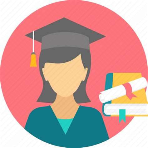 Degree Girl Graduate Graduation Scholar Scholarship Student Icon