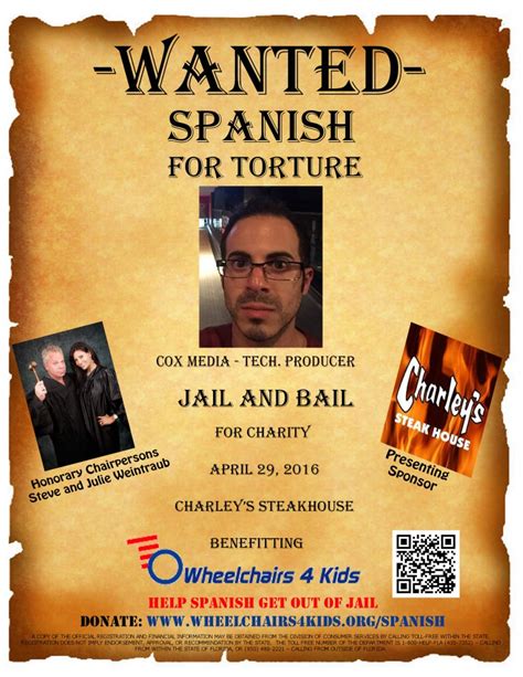Spanish Wanted Poster Wheelchairs 4 Kids