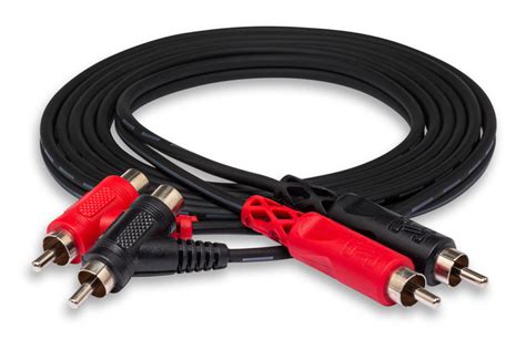 Dual Rca To Dual Piggyback Rca Stereo Interconnect Hosa Cables