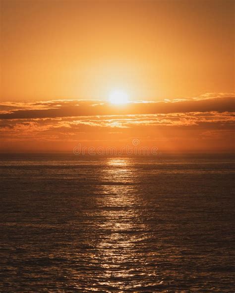 Sunrise Over The Atlantic Ocean In Portland Maine Stock Photo Image