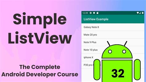 Simple Listview In Android Studio Android Tutorial 32 Youtube