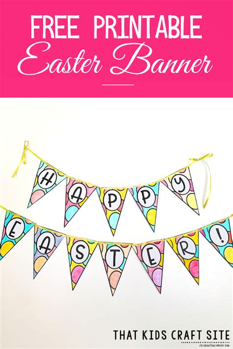 Free Easter Banner Printable To Color That Kids Craft Site