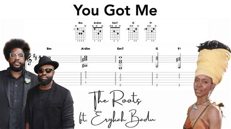 You Got Me Guitar Chords The Roots Ft Erykah Badu Youtube