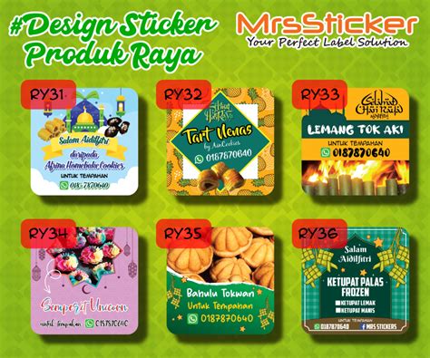 Sticker Hari Raya Mrsstickers Kedai Cetak Print Sticker Stiker
