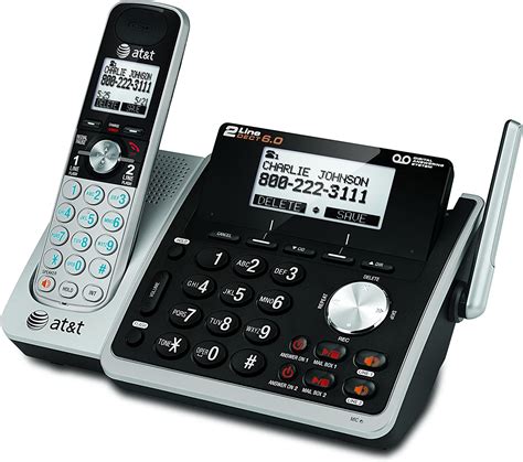 Att 2 Line Cordless Dect 60 Phone With Dib And Handset Caller Ids