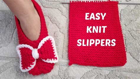 Super Easy Knitted Slippers Tutorial For Every Size Youtube