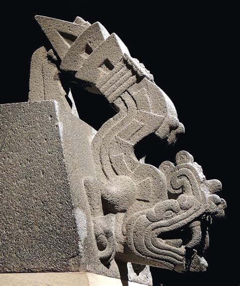 Aztec Snake God Carving Aztec Statues Aztec Artwork Ancient Mexico