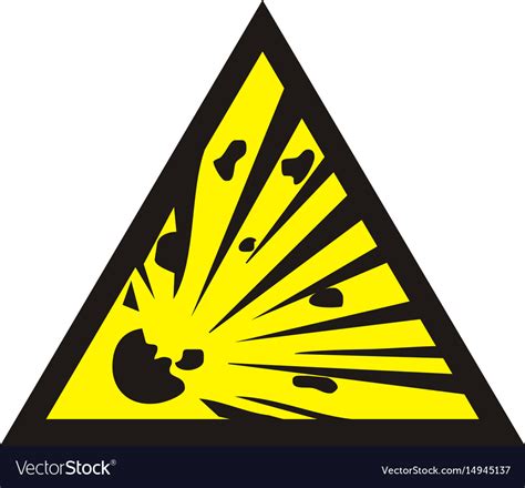 Danger Explosion Warning Sign Royalty Free Vector Image