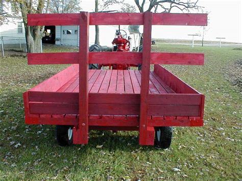 Farmall Red Painted Hay Rack Wagon For Sale