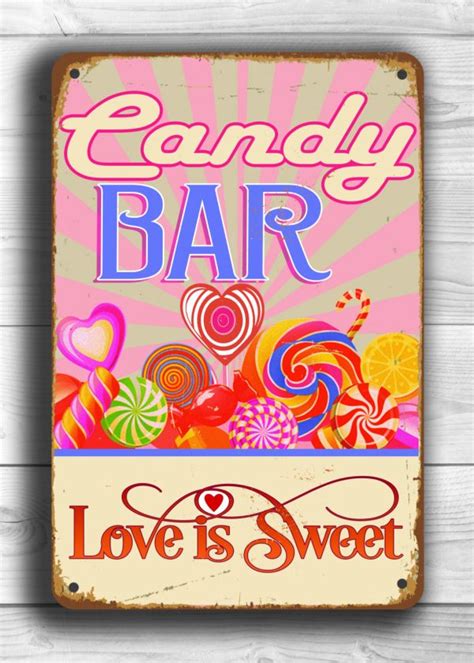 Candy Bar Sign Classic Metal Signs