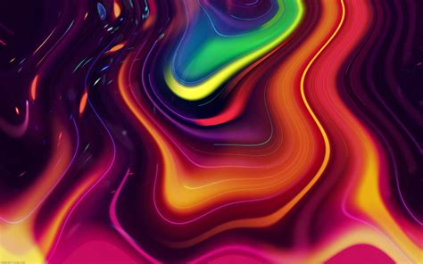 Abstract Swirl Colors Psychedelic Bright Wallpaper Background