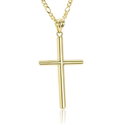 Simple 10k Gold Cross Necklace