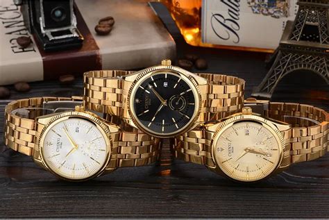 Αγορά Άνδρες S ρολόγια Chenxi Luxury Men Golden Watch Business