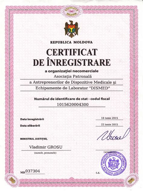 Certificat De Inregistrare Pdf