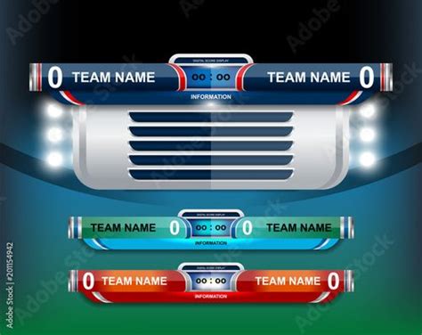 Stock Image Vector Illustration Graphic Of Scoreboard Broadcast And