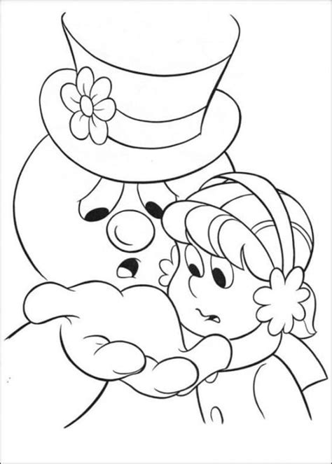 Desenhos De Frosty E Garotinha Para Colorir E Imprimir ColorirOnline