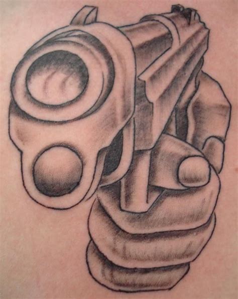 Gangster Gun Tattoo Design Template