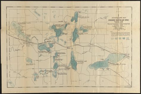 Hydrographic Map Of The Oconomowoc Waukesha Lake District Waukesha Co