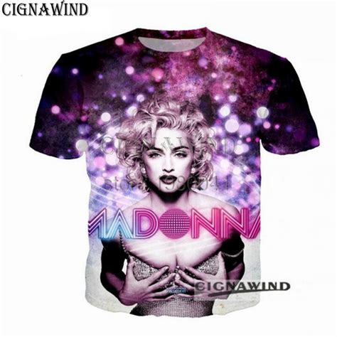 New Fashion Famous Singer Madonna T Shirt Menwomen Funny Printed 3d T