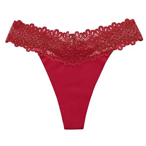 dengdeng womens lace t back solid panties sexy high waisted g string thongs for women