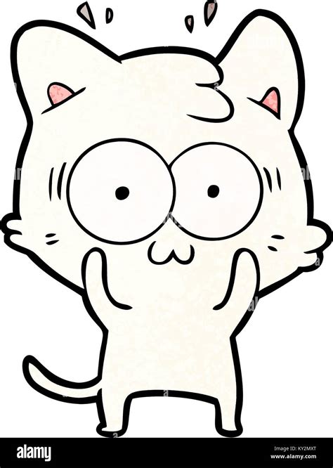 Cartoon Surprised Cat Stock Vector Image And Art Alamy