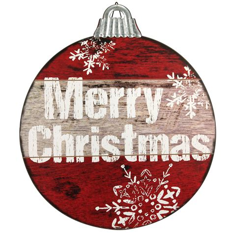 Holiday Time Merry Christmas Distressed Wood Sign 21 X 24 Inch
