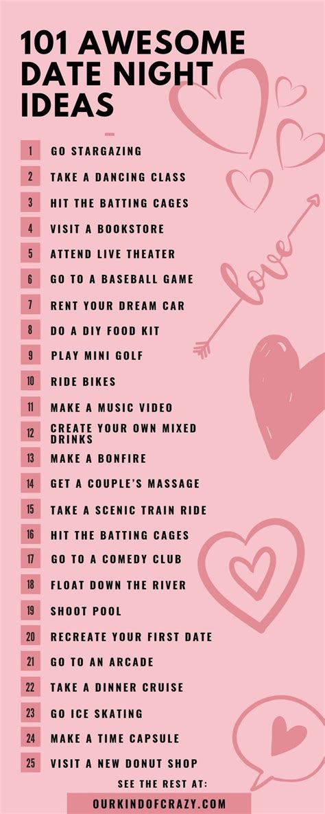 Looking For Exciting Fun Or Cute Date Ideas Here Are 101 Date Night Ideas For Couples Great
