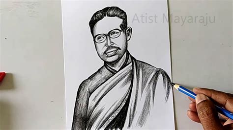 Indian Freedom Fighters Drawing Bipin Chandra Pal Pencil Sketch Drawing Independence Day