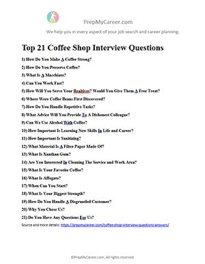 Top 21 Coffee Shop Interview Questions In 2024 With Answers