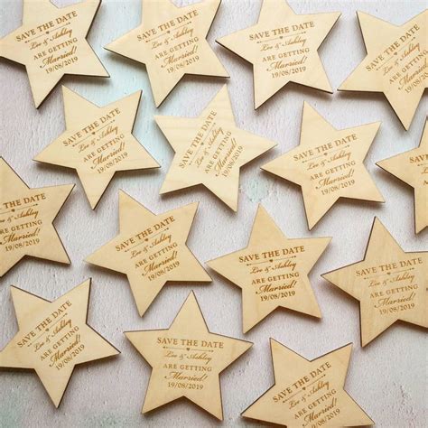Personalised Save The Date Star Magnet By Sweet Pea Design