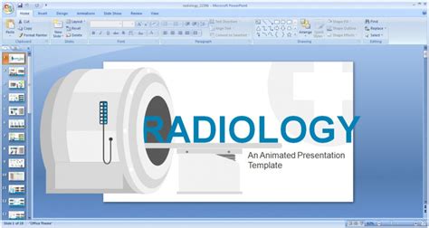 Powerpoint Animated Presentation Template Radiology Theme Regarding
