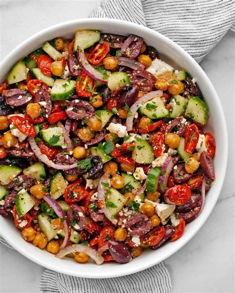 Crispy Chickpea Greek Salad With Roasted Tomatoes Last Ingredient