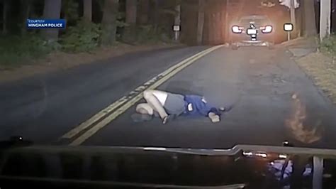 dashcam video shows drunken teen passed out in middle of road police say abc7 los angeles