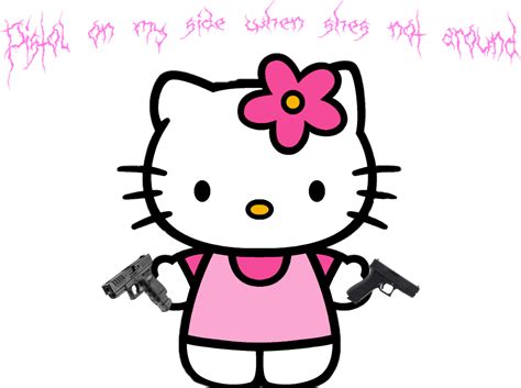 Lyrics Handgun Pistols Nsw Edit Hellokitty Guns Whatsmi Hello Kitty Icon Png Clipart Full